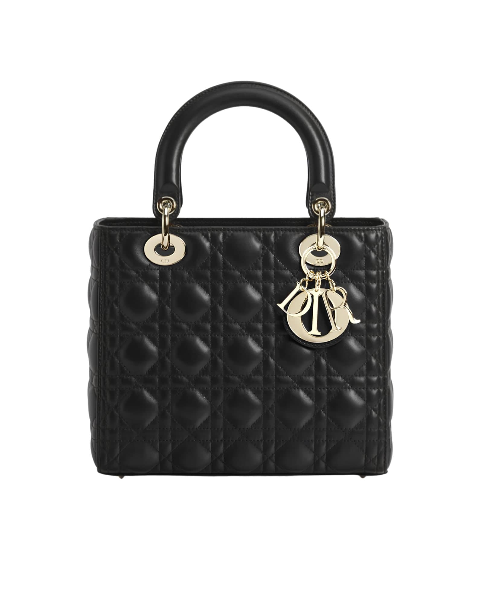 Dior Small Lady Dior My ABCDior — Black Cannage lambskin, M ♡ C badges